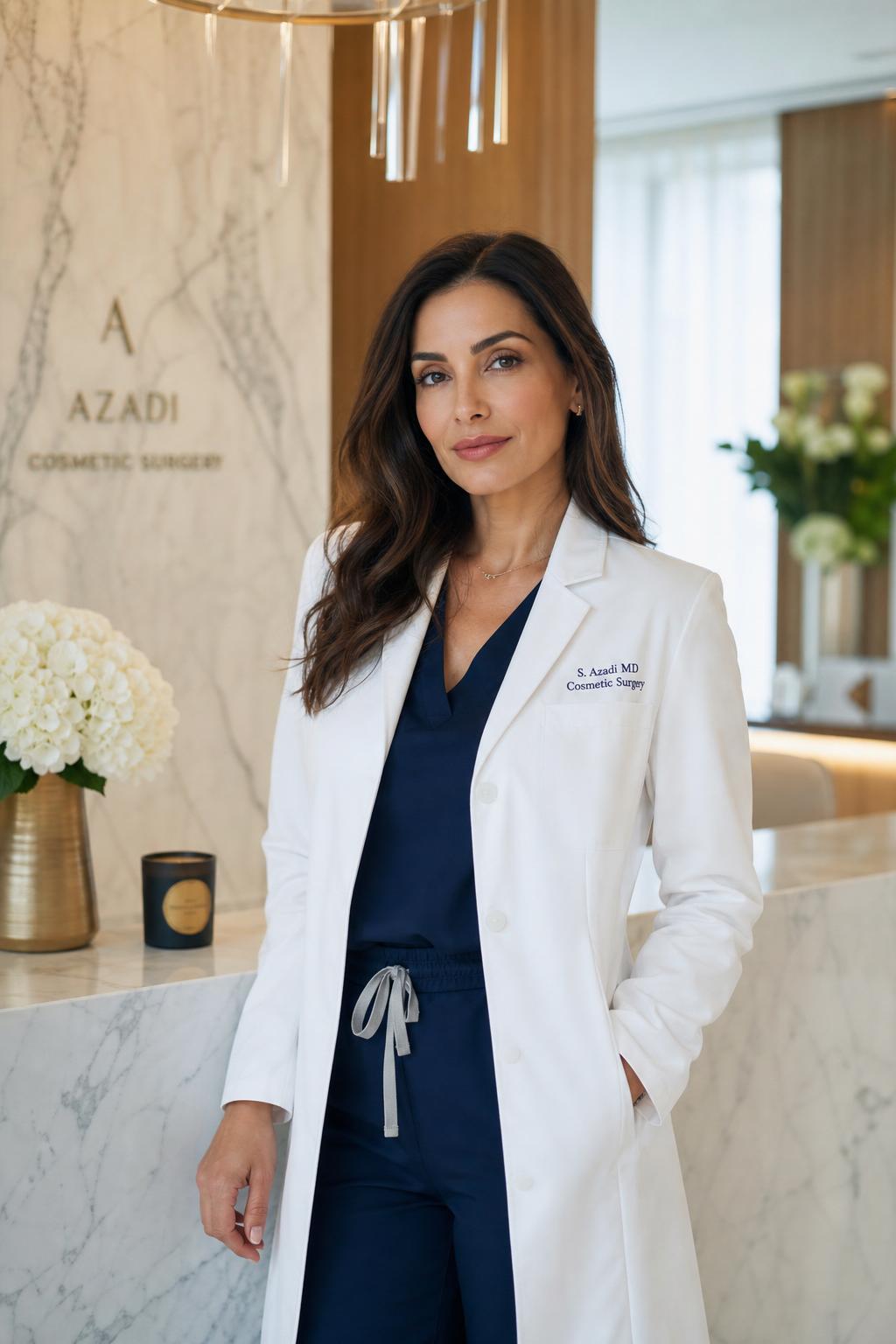 Cosmetic surgeon in a luxurious clinic
